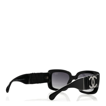 Chanel Acetate Calfskin Polarized Square Sunglasses 5473-Q Black 4 of 8