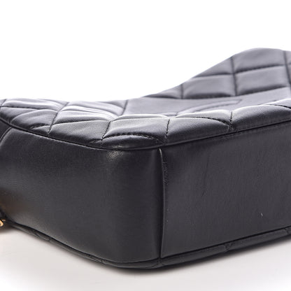 Chanel Lambskin Quilted Small Diamond CC Camera Case Black 9 of 11
