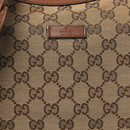 Gucci Monogram Medium Half Moon Hobo Brown 8 of 15