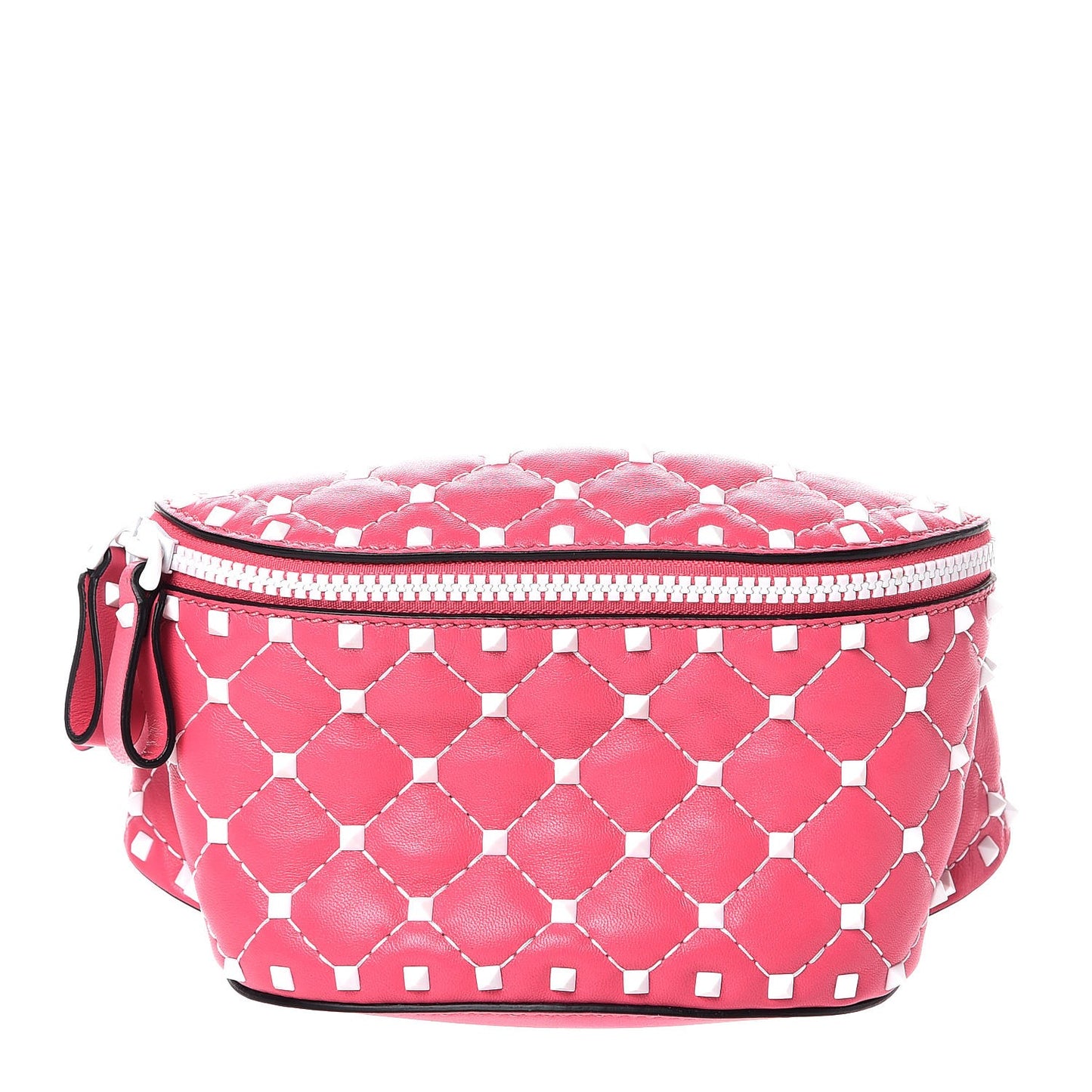 Lambskin Free Rockstud Spike Belt Bag 85 Shadow Pink