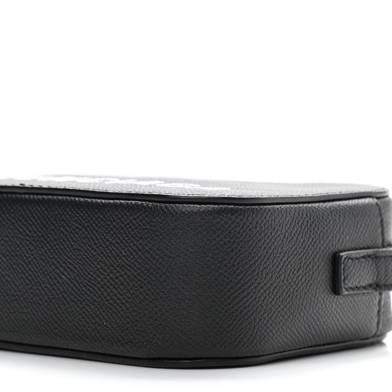 Balenciaga Signature Grained Calfskin Logo XS Ville Camera Bag Black White 10 of 11