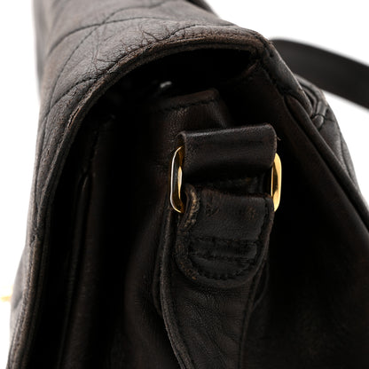 Chanel Lambskin Quilted Flap Shoulder Bag Black 15 of 16