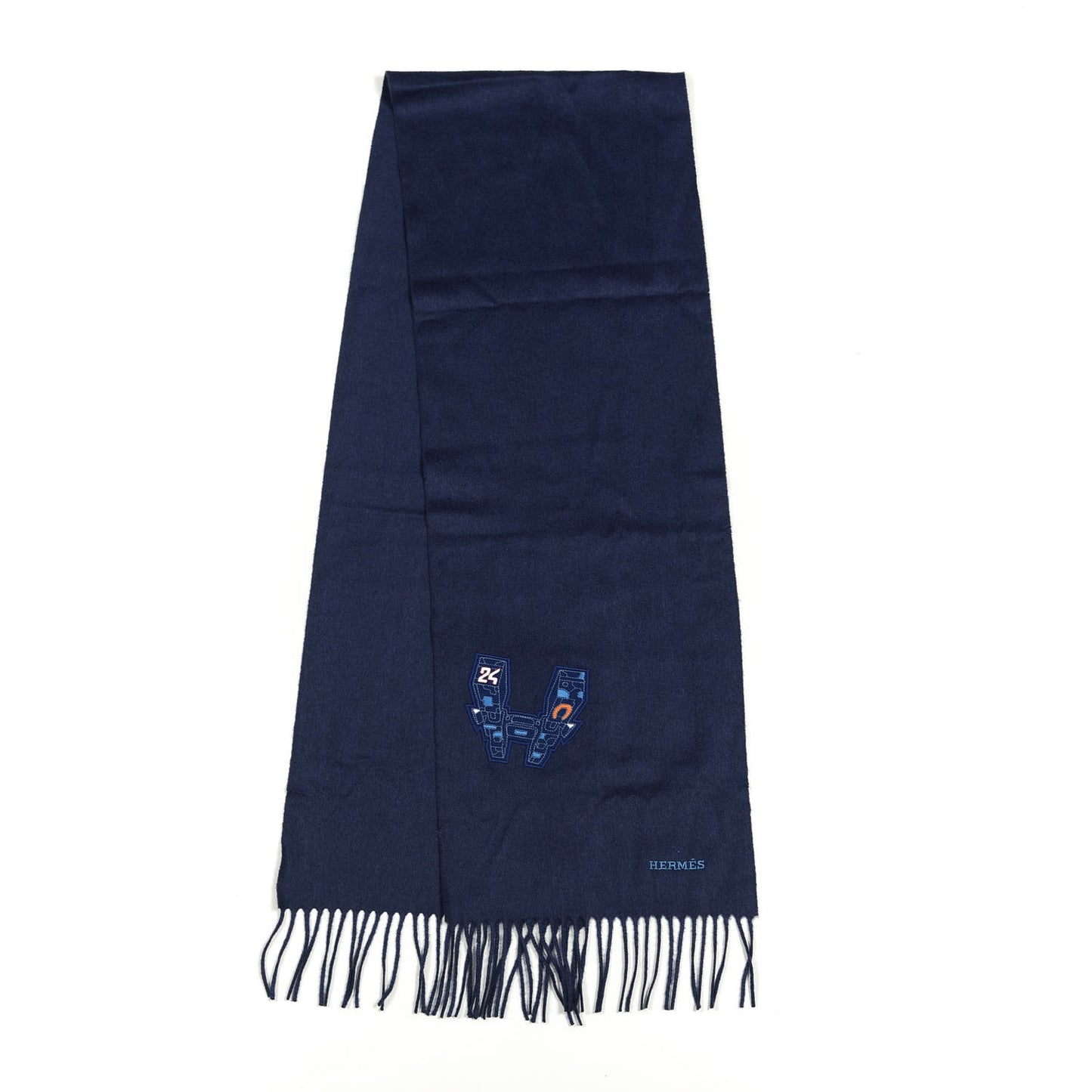 Cashmere Space University Muffler Bleu Outremer