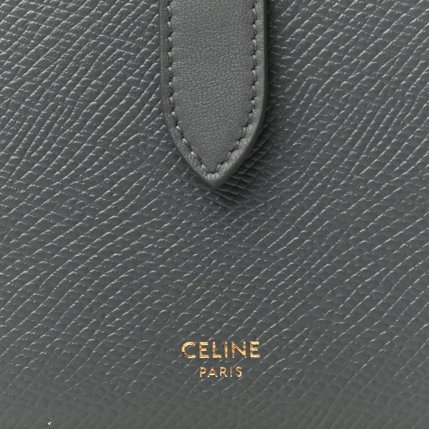 Celine Grained Calfskin Medium Multifunction Strap Wallet Grey 6 of 15