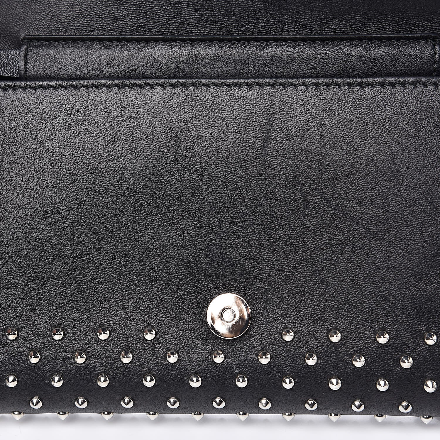 Alexander McQueen Calfskin Studded Insignia Pouch Black 12 of 13