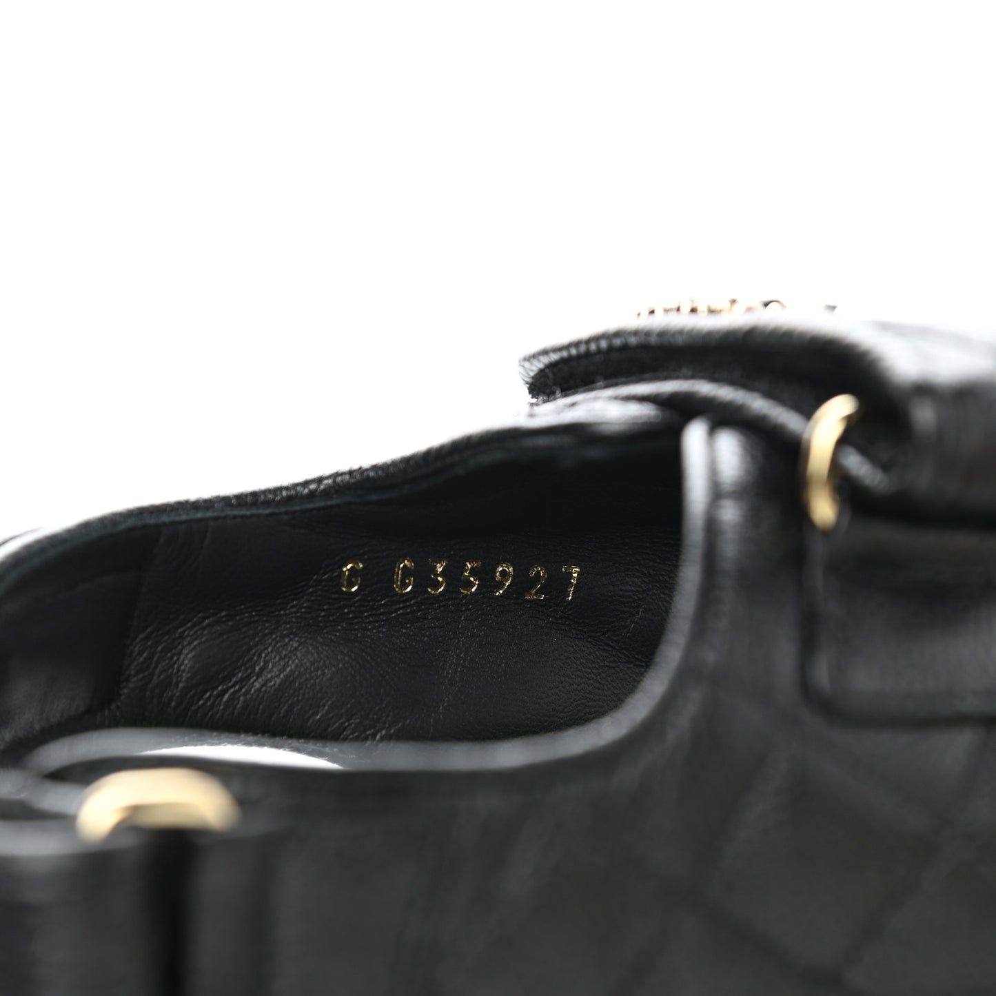 Grained Calfskin Velcro Dad Sandals 39 Black