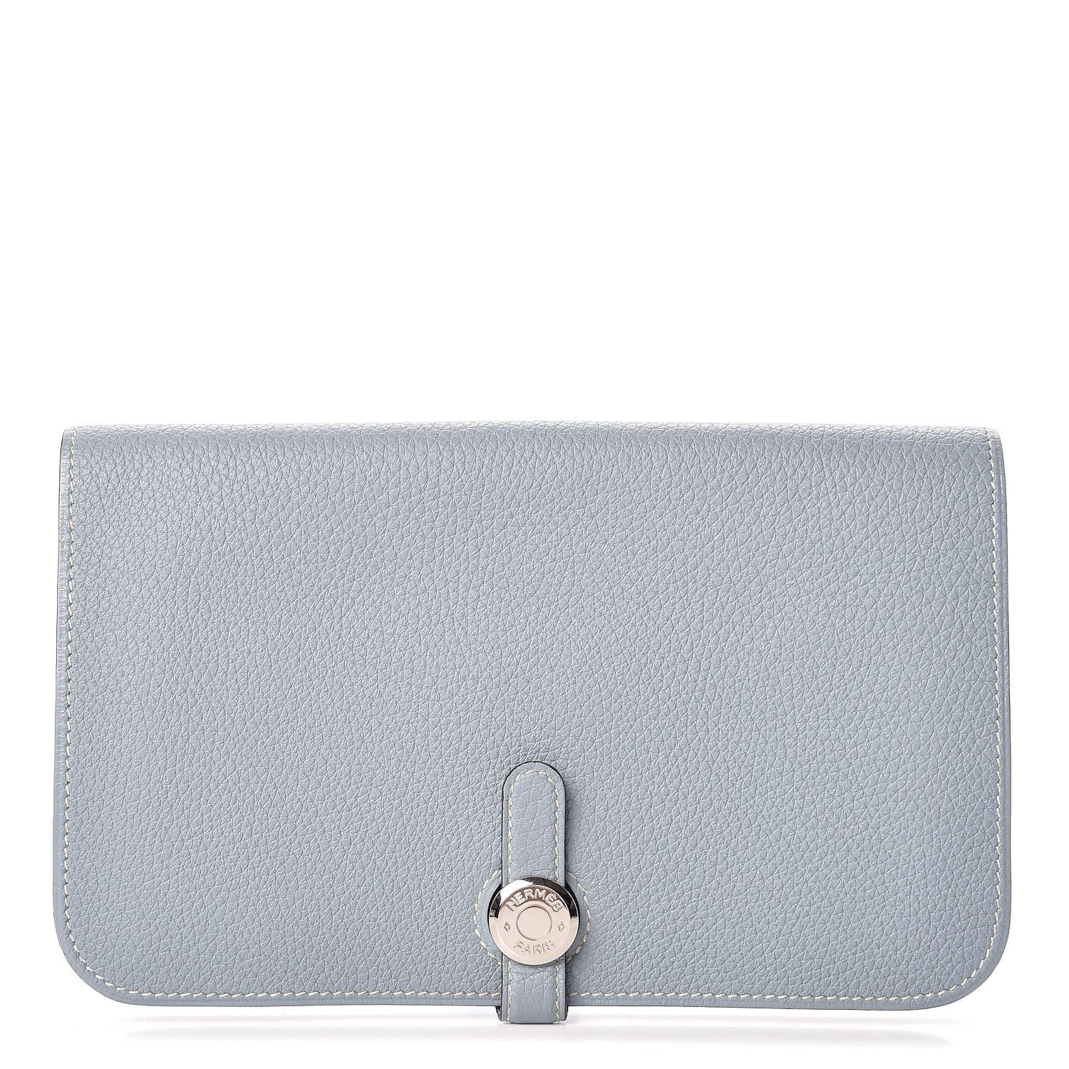 Hermes Togo Dogon Duo Wallet Bleu Lin 1 of 10