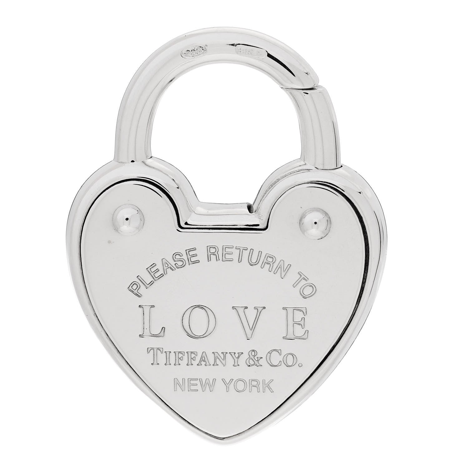 Tiffany Sterling Silver Return to Love Heart Lock Charm 3 of 6