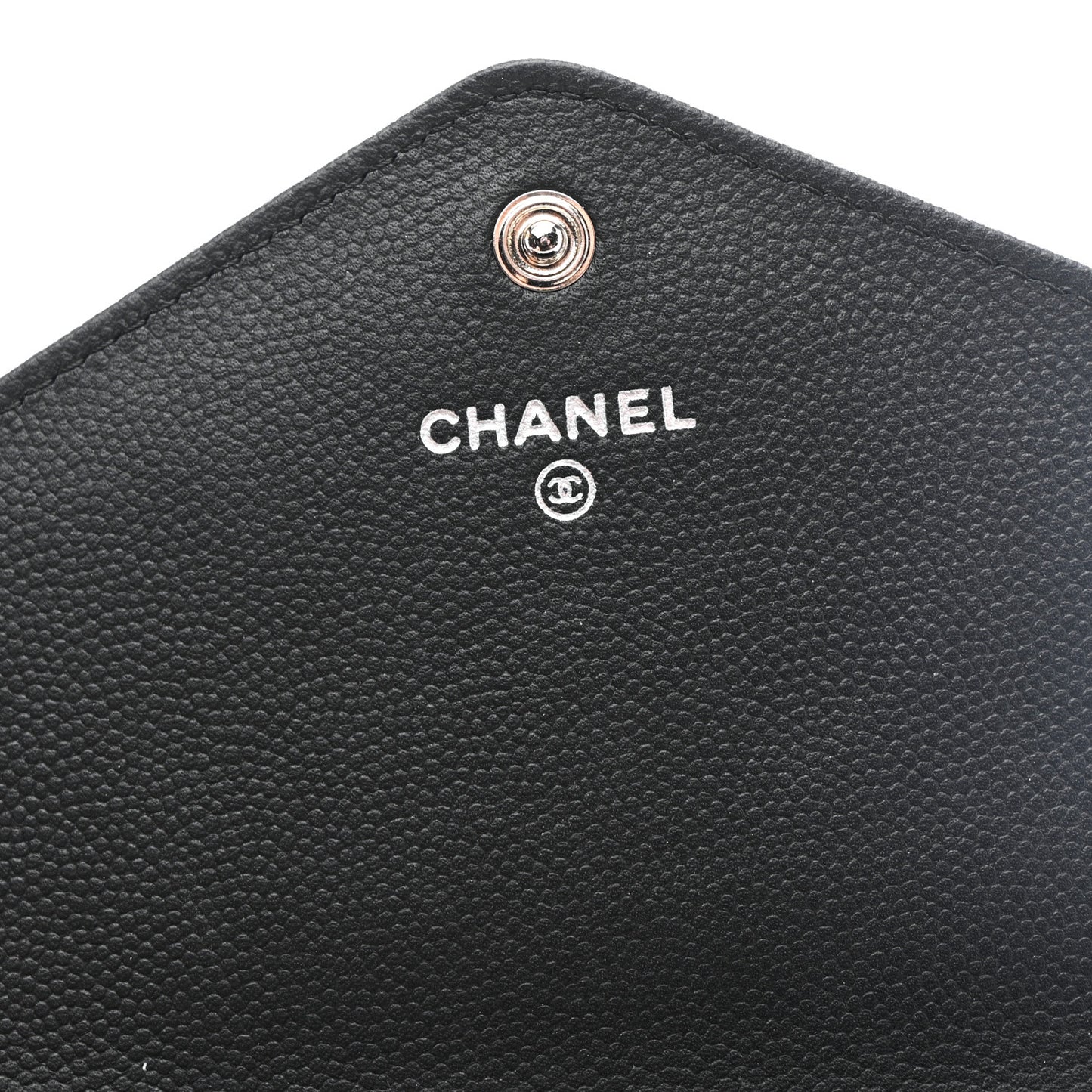 Caviar Envelope Long Wallet Black