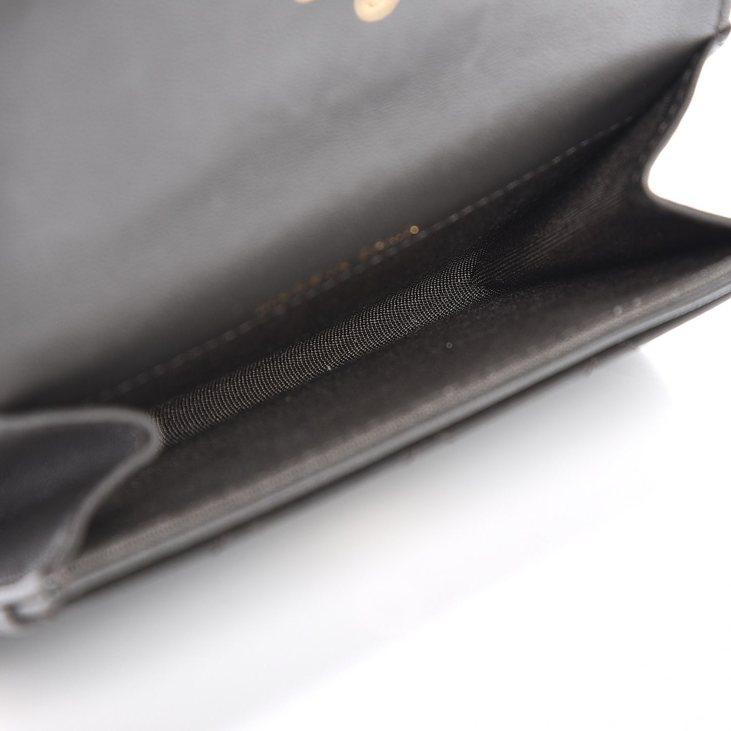 Lambskin Quilted Card Holder Grey