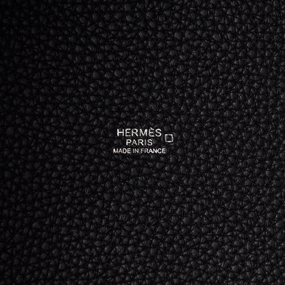 Hermes Taurillon Clemence Matte Alligator Picotin Lock Touch 22 MM Black 6 of 10