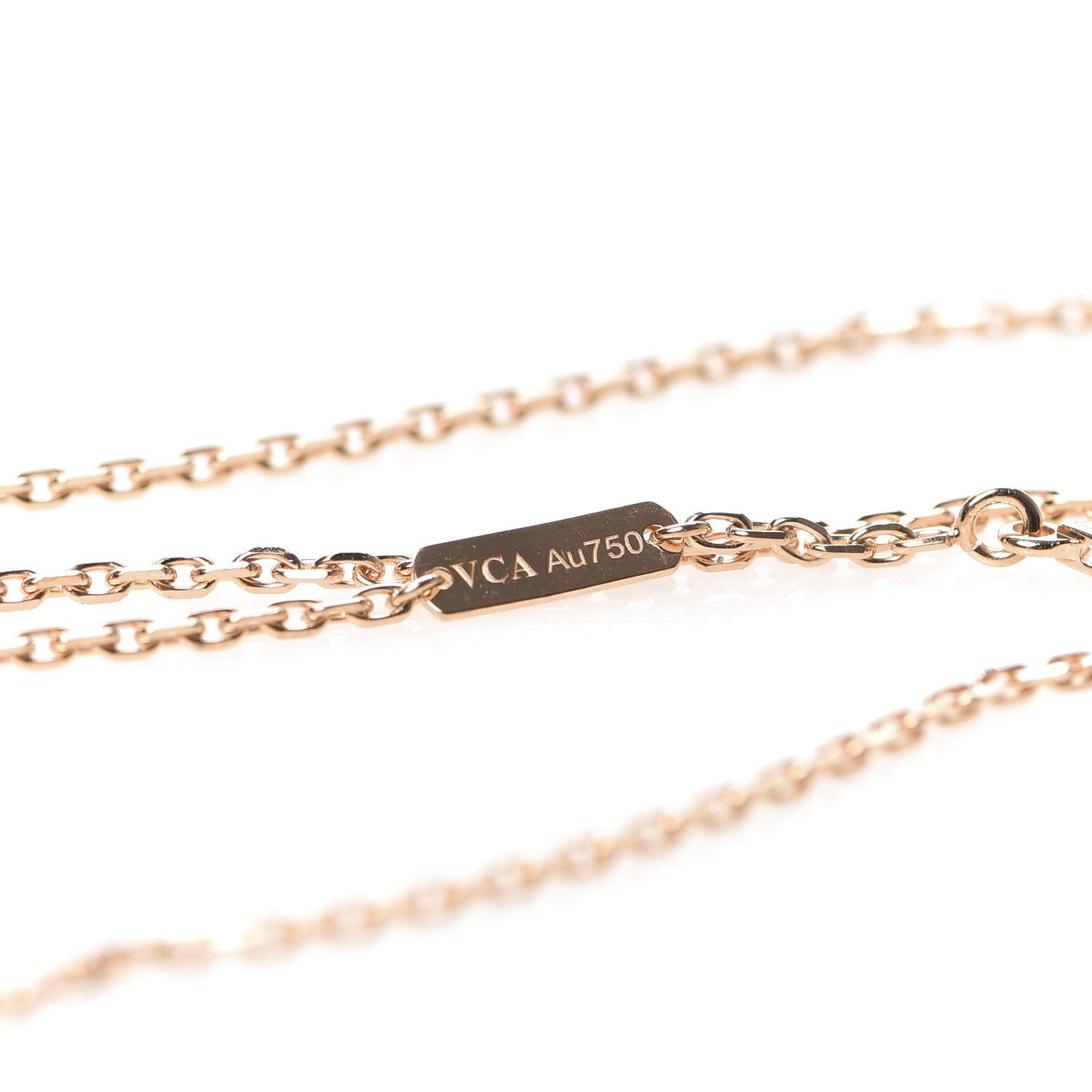 18K Rose Gold Letterwood Magic Alhambra Long Necklace