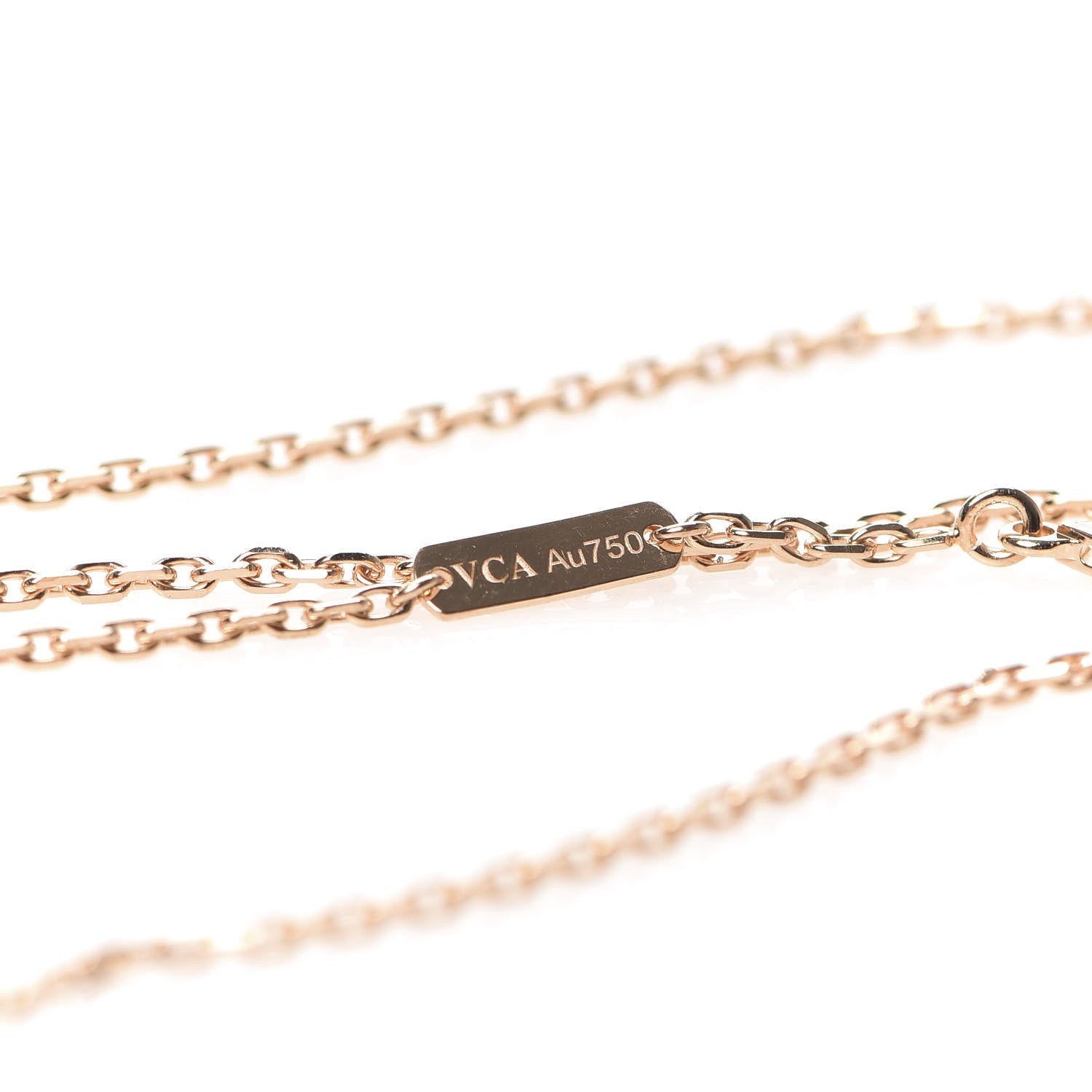 Van Cleef & Arpels 18K Rose Gold Letterwood Magic Alhambra Long Necklace 7 of 9