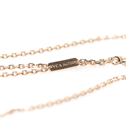 Van Cleef & Arpels 18K Rose Gold Letterwood Magic Alhambra Long Necklace 7 of 9
