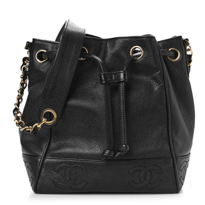 Chanel Caviar Drawstring Shoulder Bag Black 1 of 9