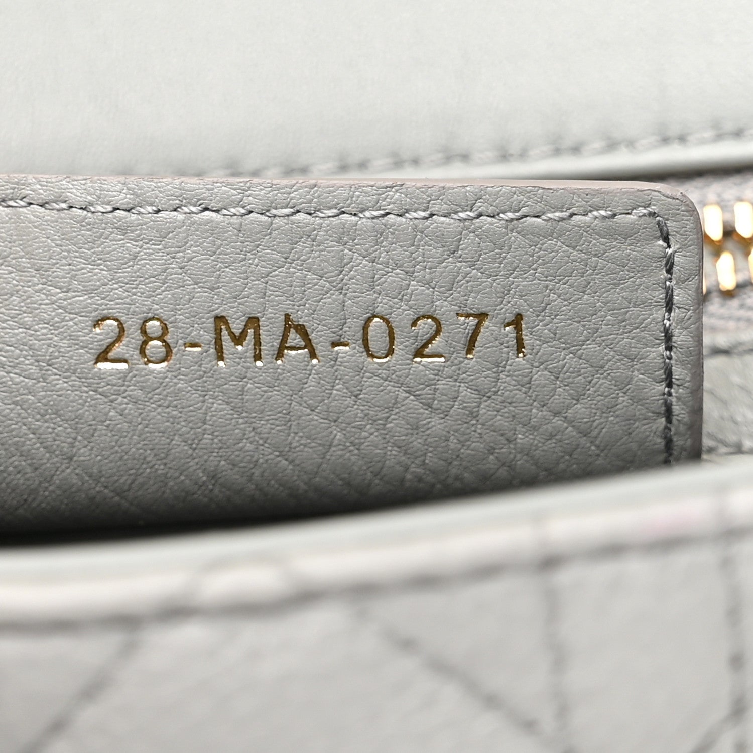 Christian Dior Calfskin Cannage Small Caro Bag Grey 7 of 12