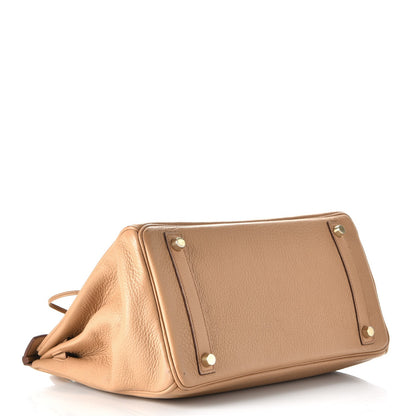 Hermes Taurillon Clemence Birkin 30 Camel Tabac 4 of 44