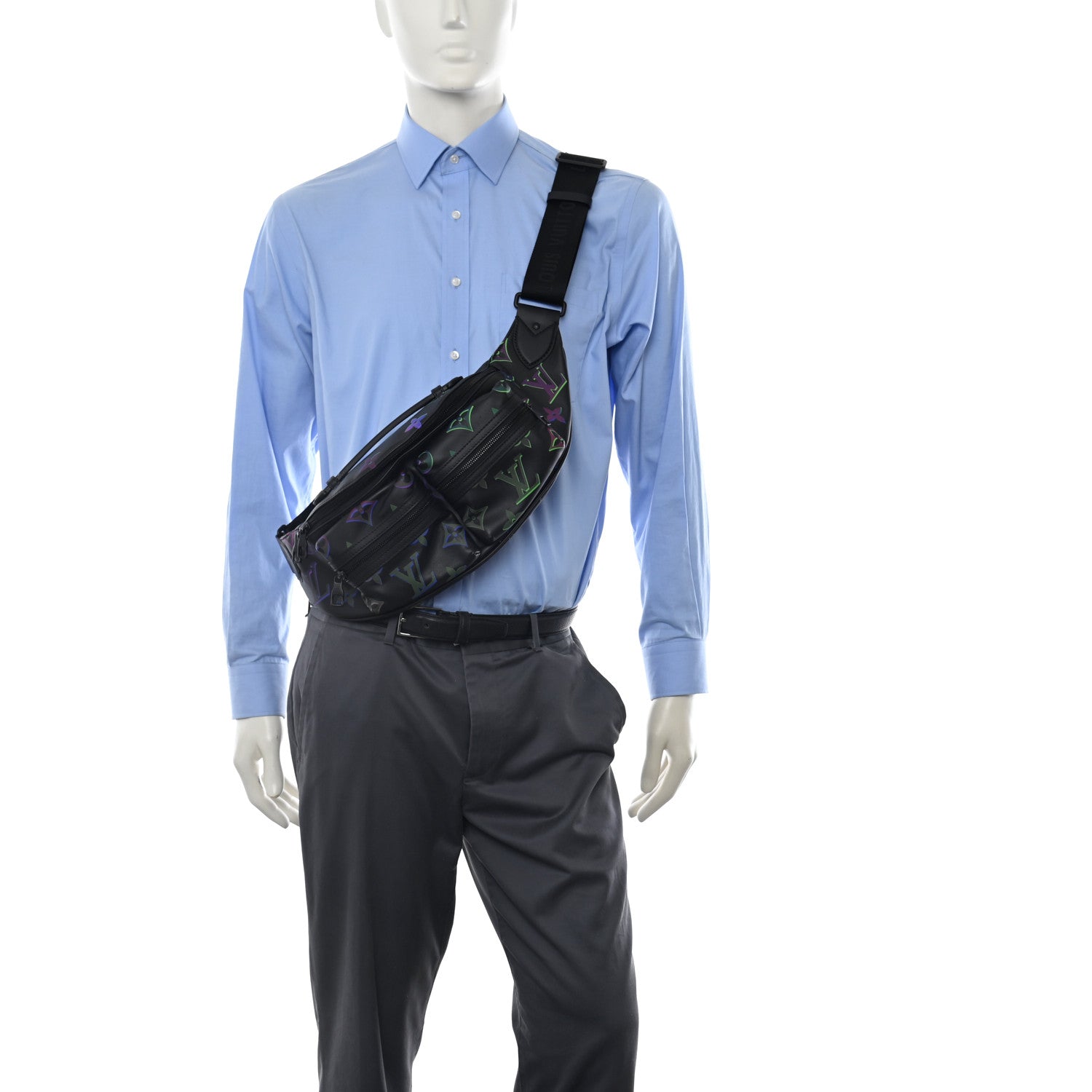 Louis Vuitton Calfskin Monogram Spotlight Comet Bumbag Black Borealis 2 of 10