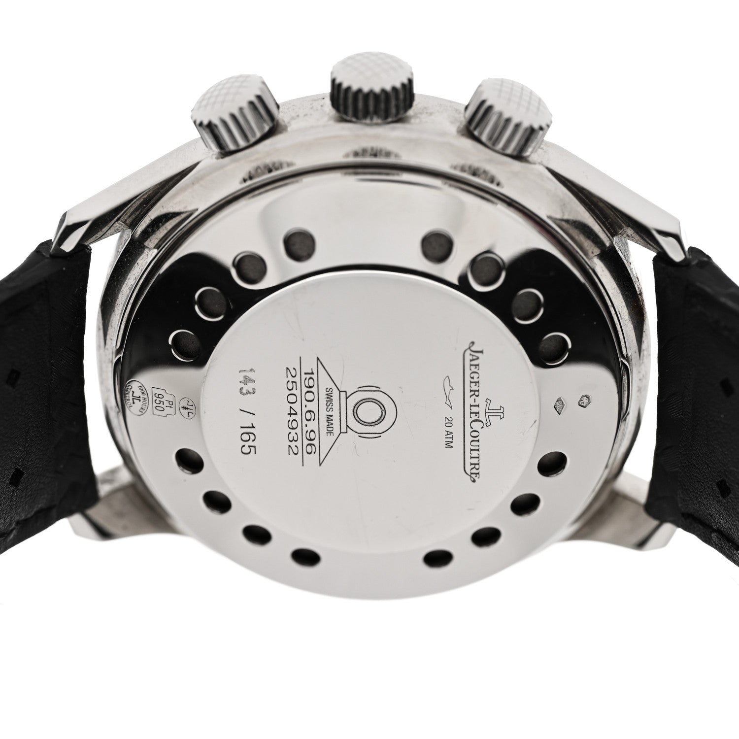 Jaeger-LeCoultre Platinum Calfskin 42mm Tribute To Polaris Automatic Watch Black 190.6.96 4 of 8