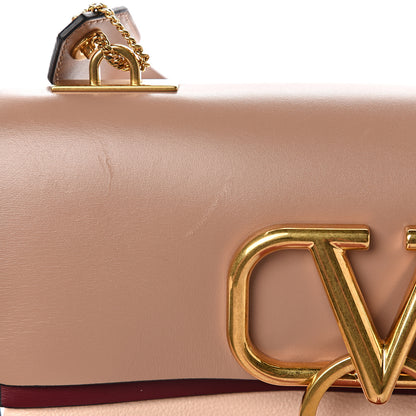 Valentino Garavani Smooth Calfskin Small VRing Crossbody Bag Rose Cannelle Light Ivory Cerise 10 of 11