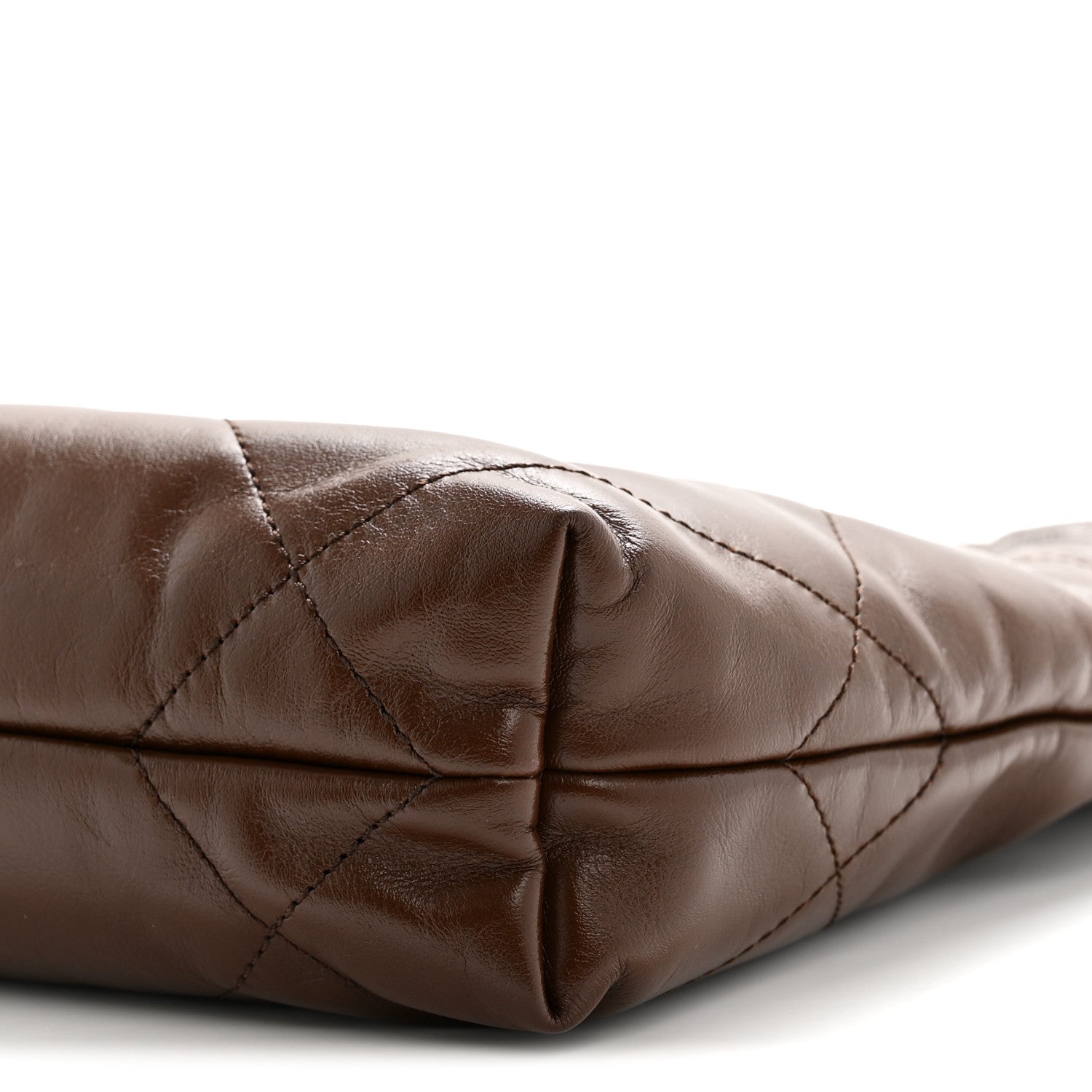 Chanel Shiny Calfskin Quilted Mini Chanel 22 Brown 1842057