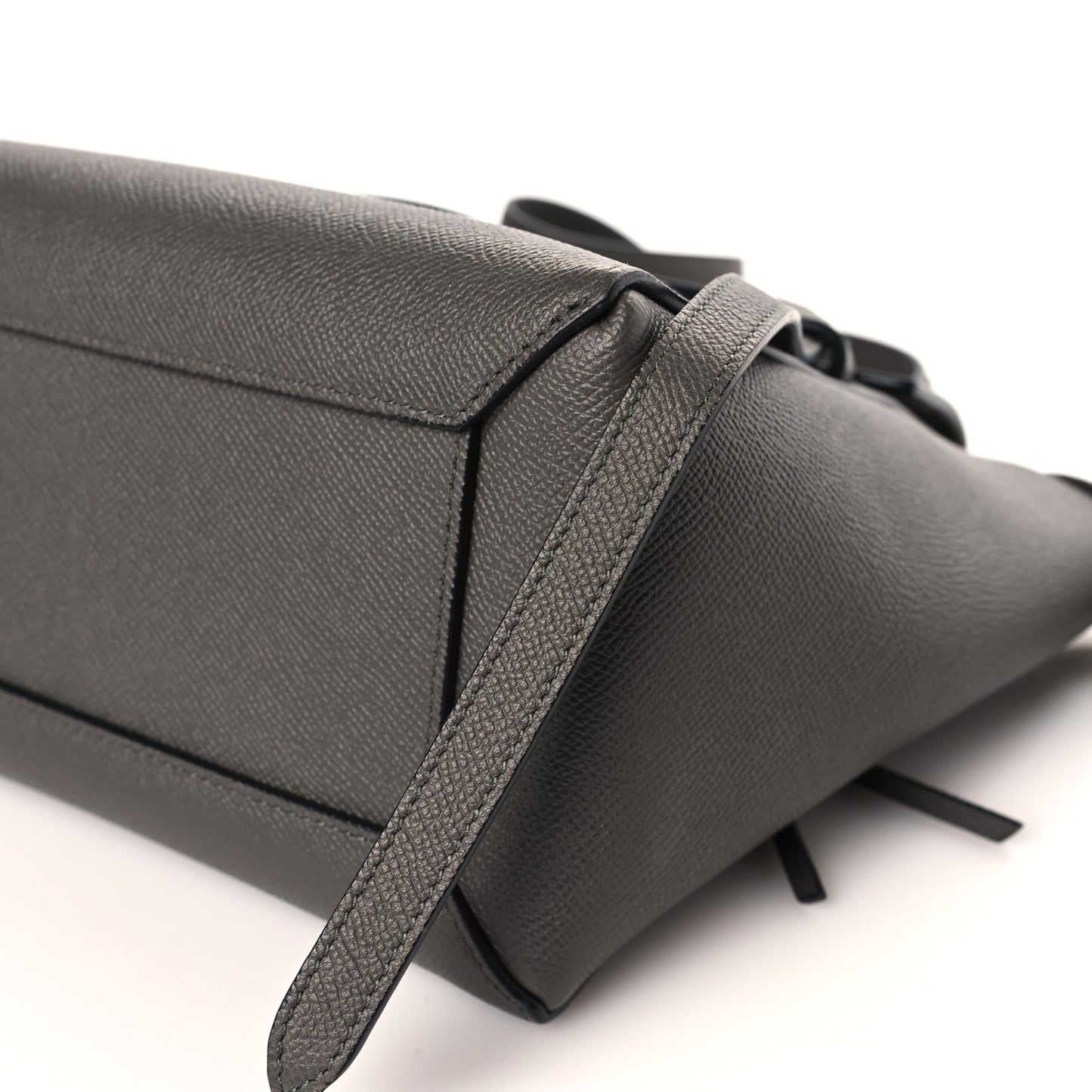 Baby Grained Calfskin Micro Belt Bag Grey