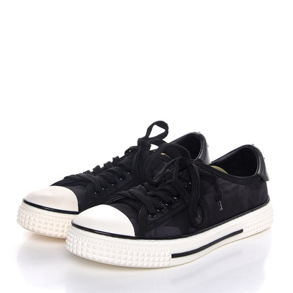 Valentino Garavani Nylon Twill Camustars Womens Low Sneakers 39.5 Black 2 of 8