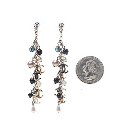 Chanel Pearl CC Chain Drop Earrings Gold 2 of 4