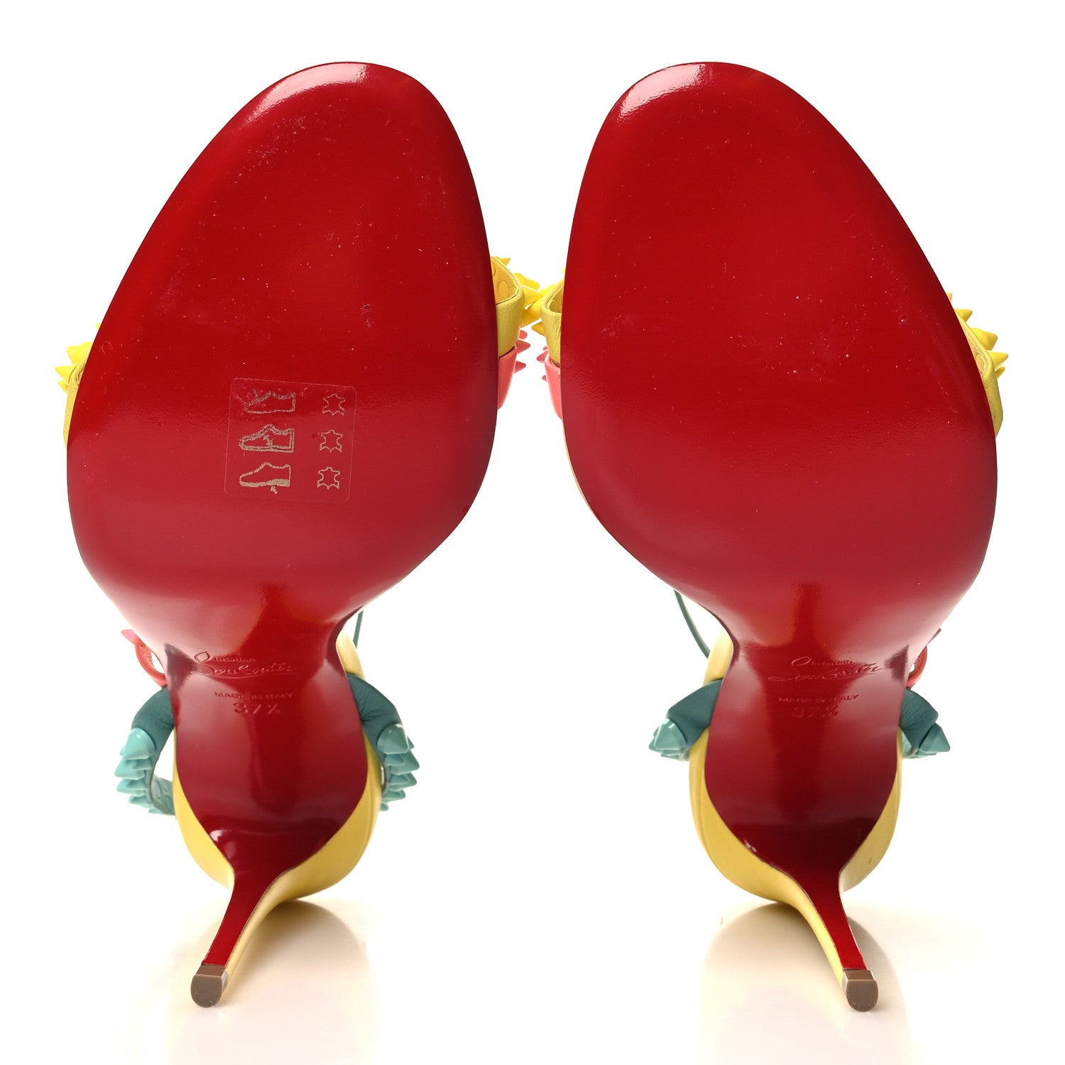 Christian Louboutin Nappa Spikes Mafaldina 100 Sandals 37.5 Version Multi 5 of 10