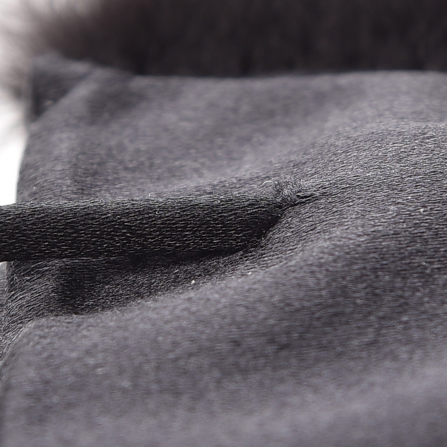 Prada Satin Mink Fur Shoulder Bag Black 11 of 11