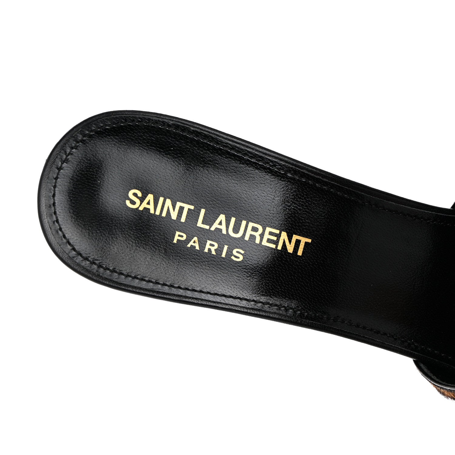 Saint Laurent Pony Hair Leopard Print Sexy 95mm Pumps 38.5 Natural Black 7 of 13