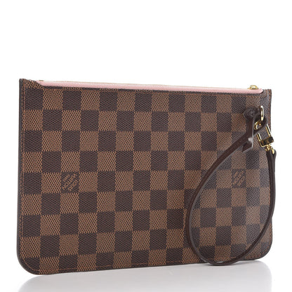 Louis Vuitton Damier Ebene Neverfull MM GM Pochette Rose Ballerine 3 of 8
