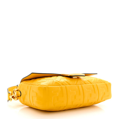 Fendi Nappa FF 1974 Embossed Baguette Mimosa 4 of 10