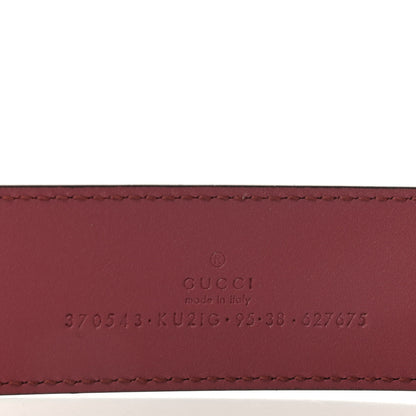 Gucci GG Supreme Monogram Blooms Moon Calfskin Interlocking G 37mm Belt 95 38 Beige Ebony Multicolor Dry Rose 5 of 6