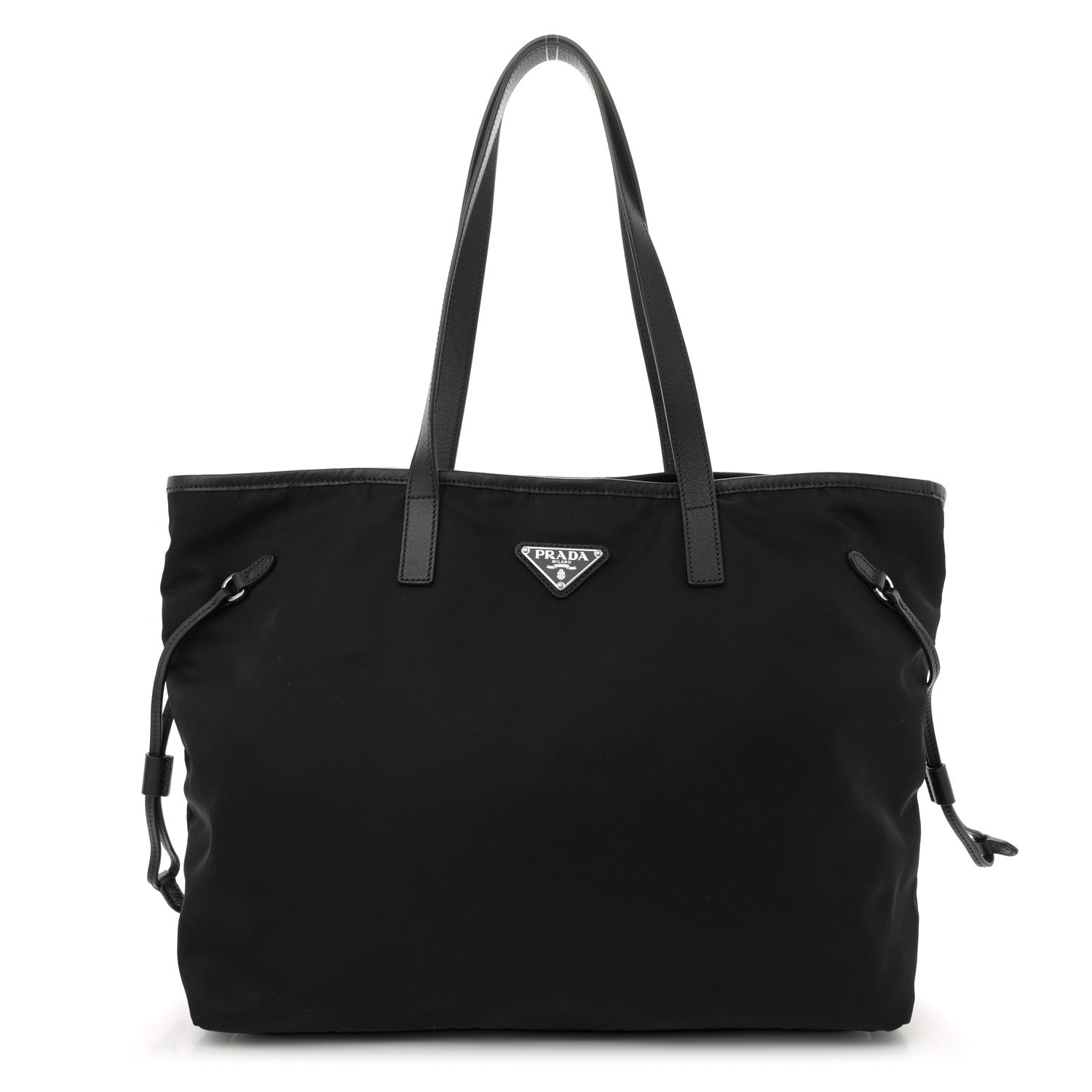 Prada Tessuto Nylon Saffiano Shopping Tote Black 1 of 10