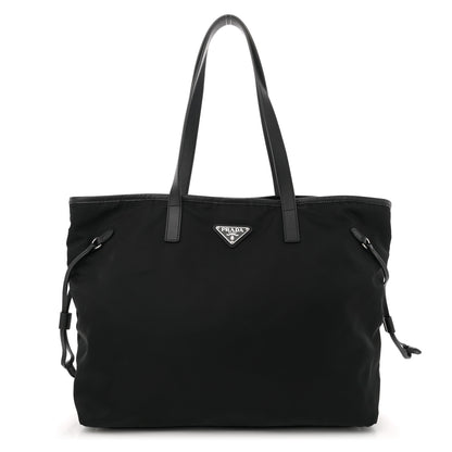 Prada Tessuto Nylon Saffiano Shopping Tote Black 1 of 10