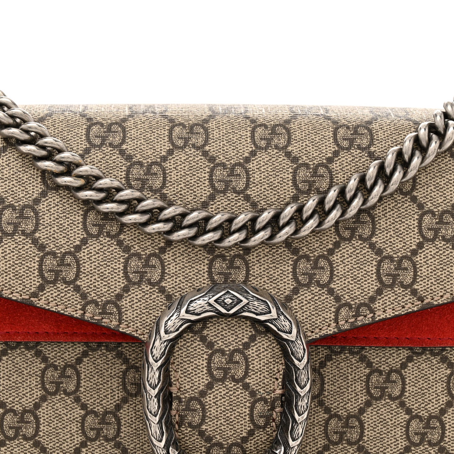 GG Supreme Monogram Small Dionysus Shoulder Bag Red