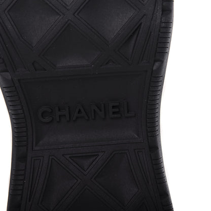 Chanel Velvet Calfskin Mixed Fibers CC Sneakers 38.5 Black 9 of 11