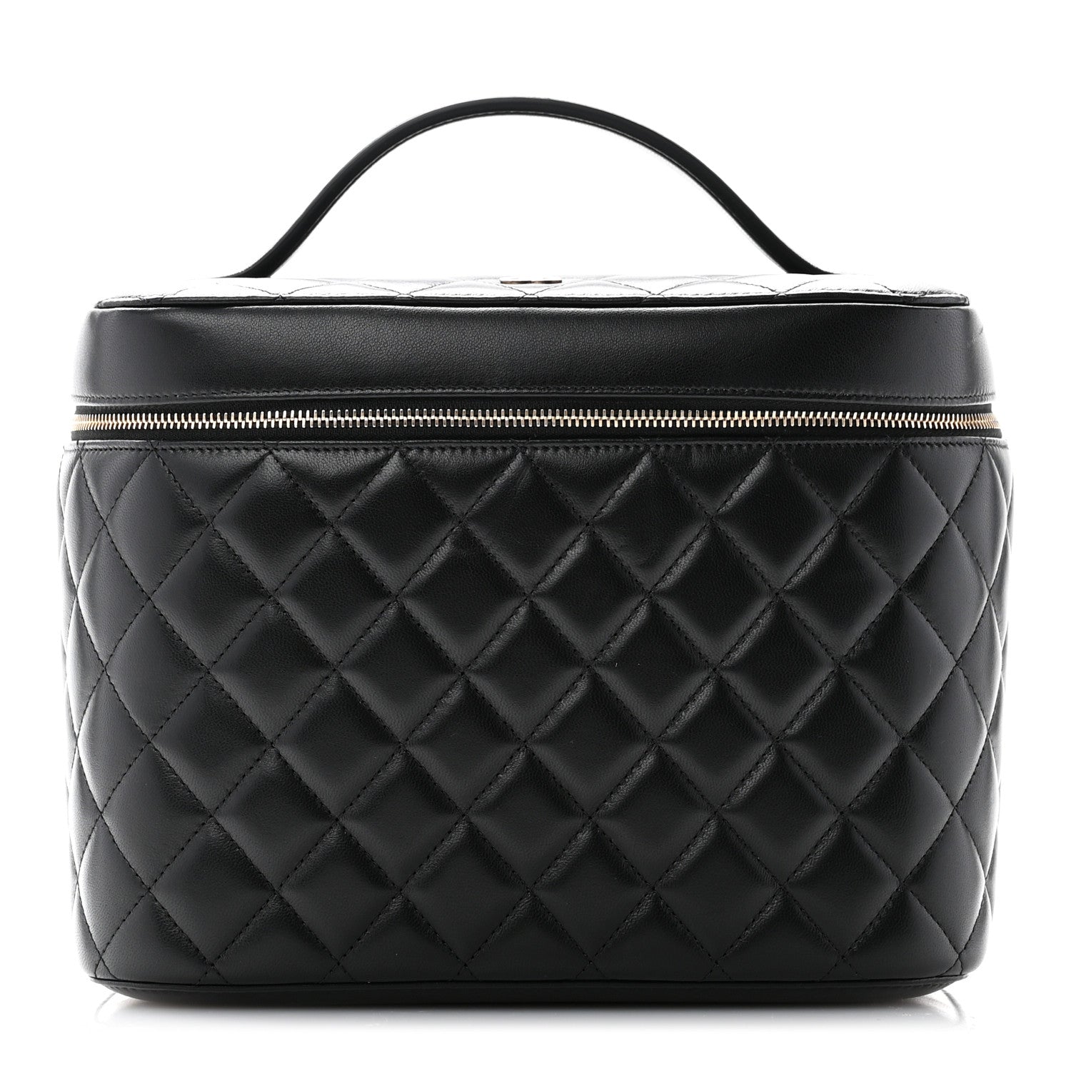 Chanel Lambskin Quilted Large Vanity Pouch Black 1 of 10