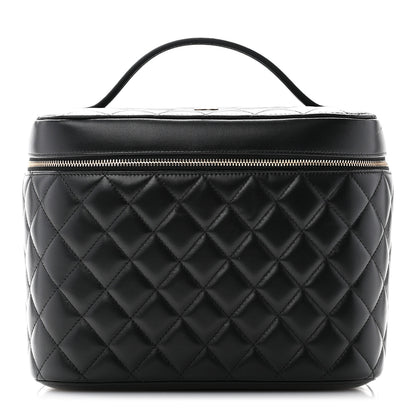 Chanel Lambskin Quilted Large Vanity Pouch Black 1 of 10