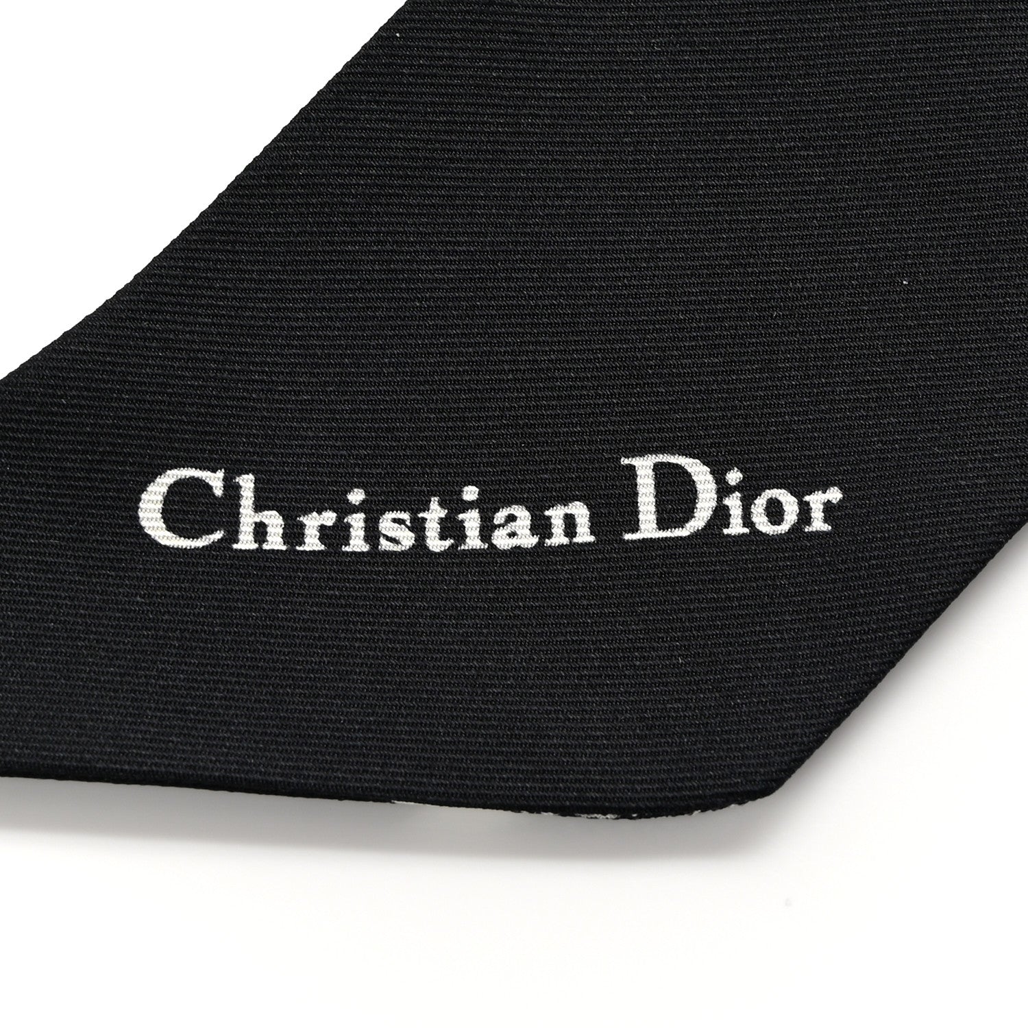 Christian Dior Silk Houndstooth Mitzah Scarf Black White 2 of 4