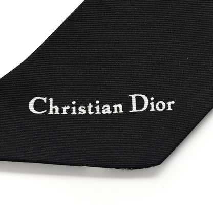 Christian Dior Silk Houndstooth Mitzah Scarf Black White 2 of 4