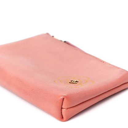 Chanel Goatskin Camellia Key Pouch Light Pink 11 of 12