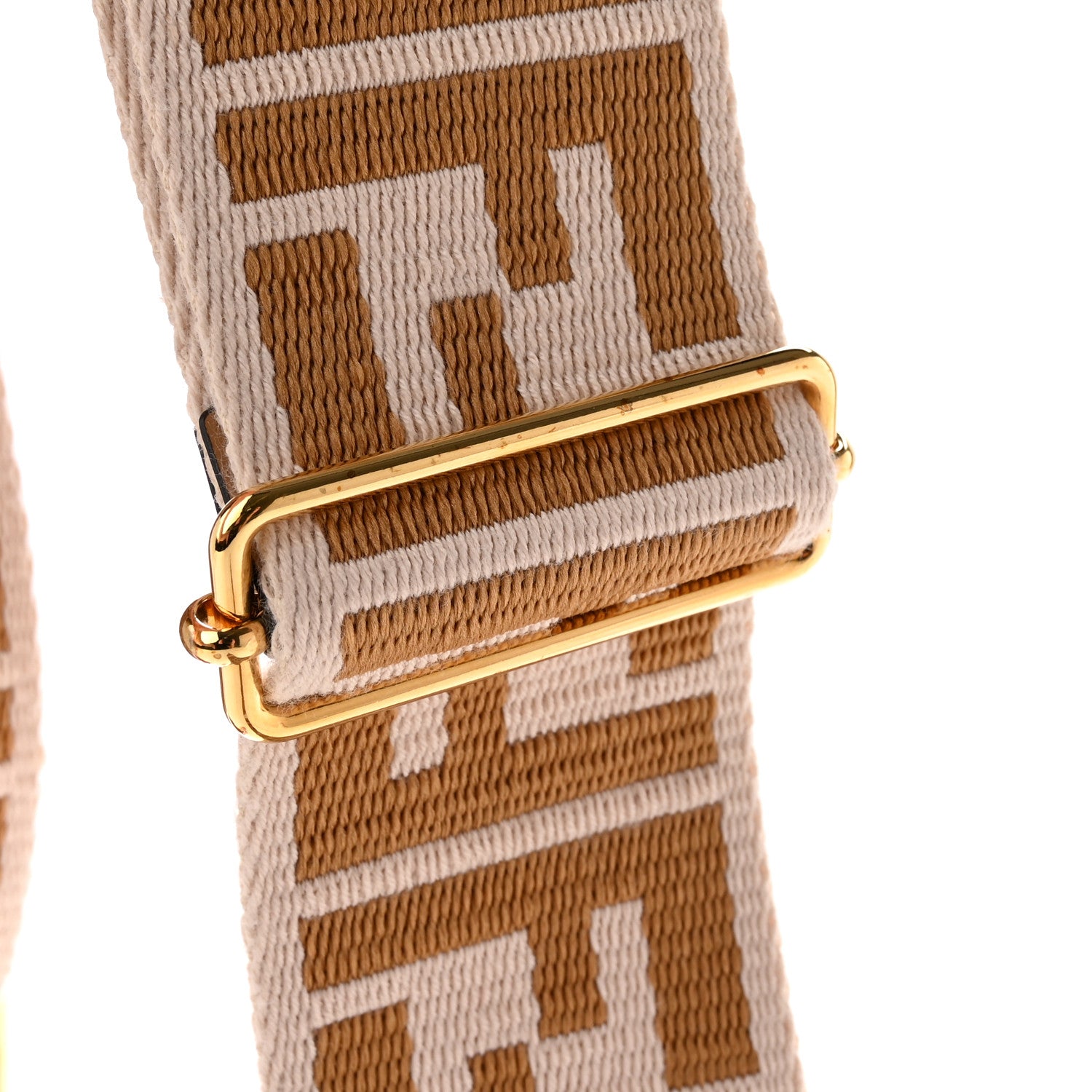 Fendi Ribbon Vitello King FF 1974 Adjustable Strap You Poudre Cuoio Miele Scuro 5 of 8