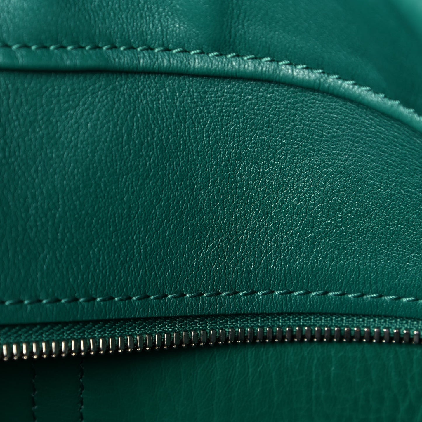 Calfskin Large Laundry Cabas Tote Green