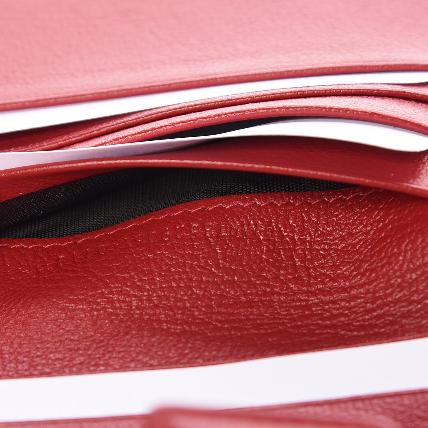 Calfskin Compact Wallet Red