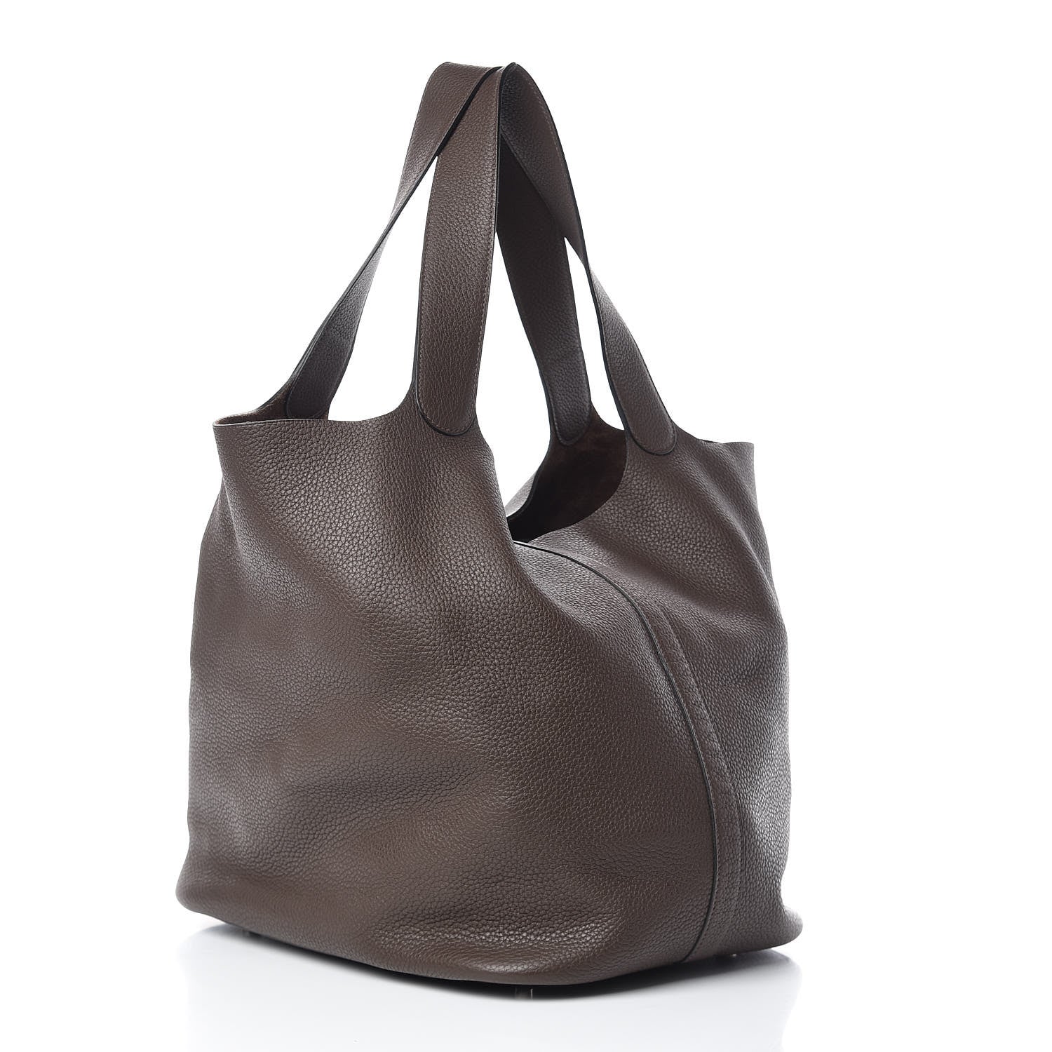 Hermes Taurillon Clemence Picotin Lock TGM Chocolate 3 of 11