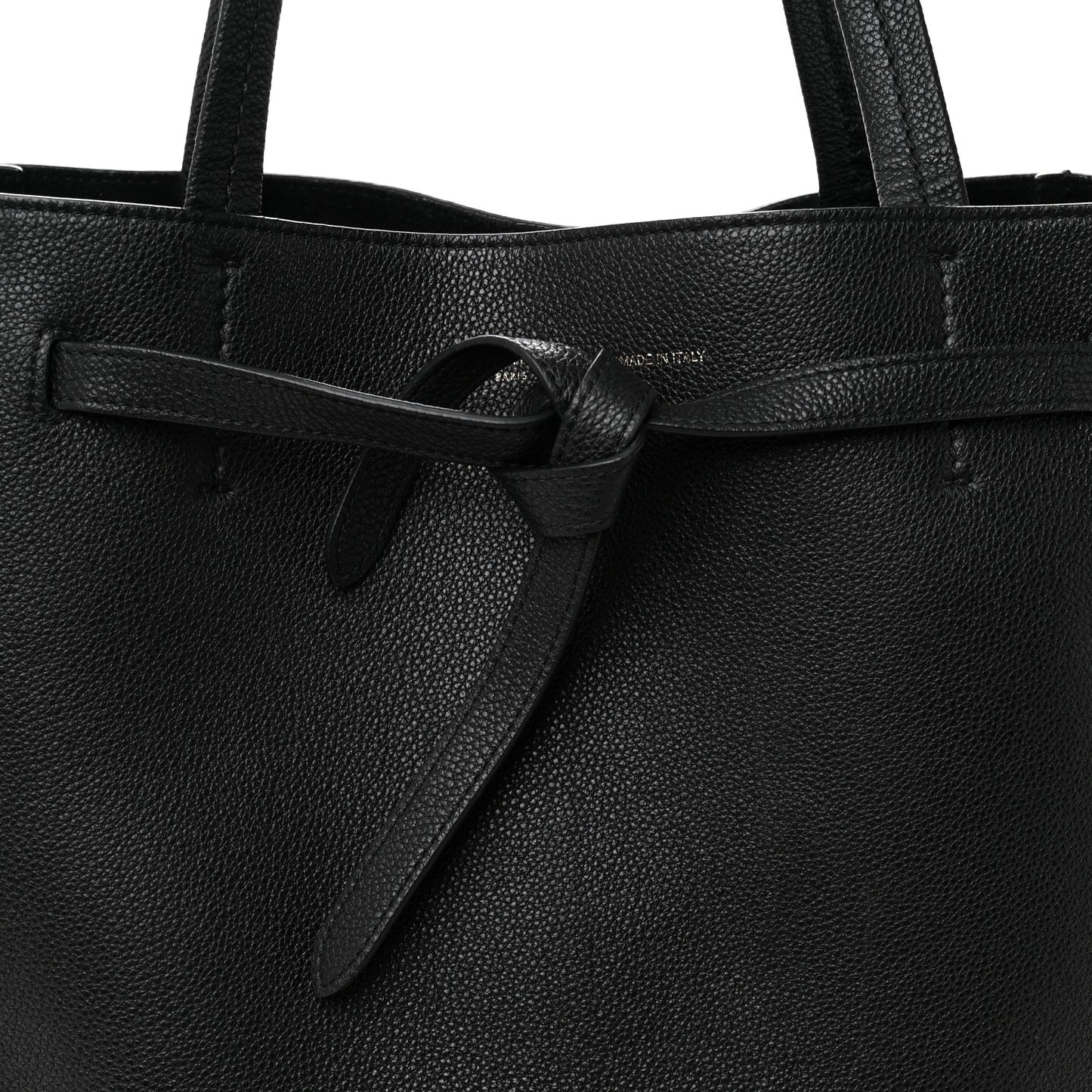 Soft Grained Calfskin Small Belt Cabas Phantom Black