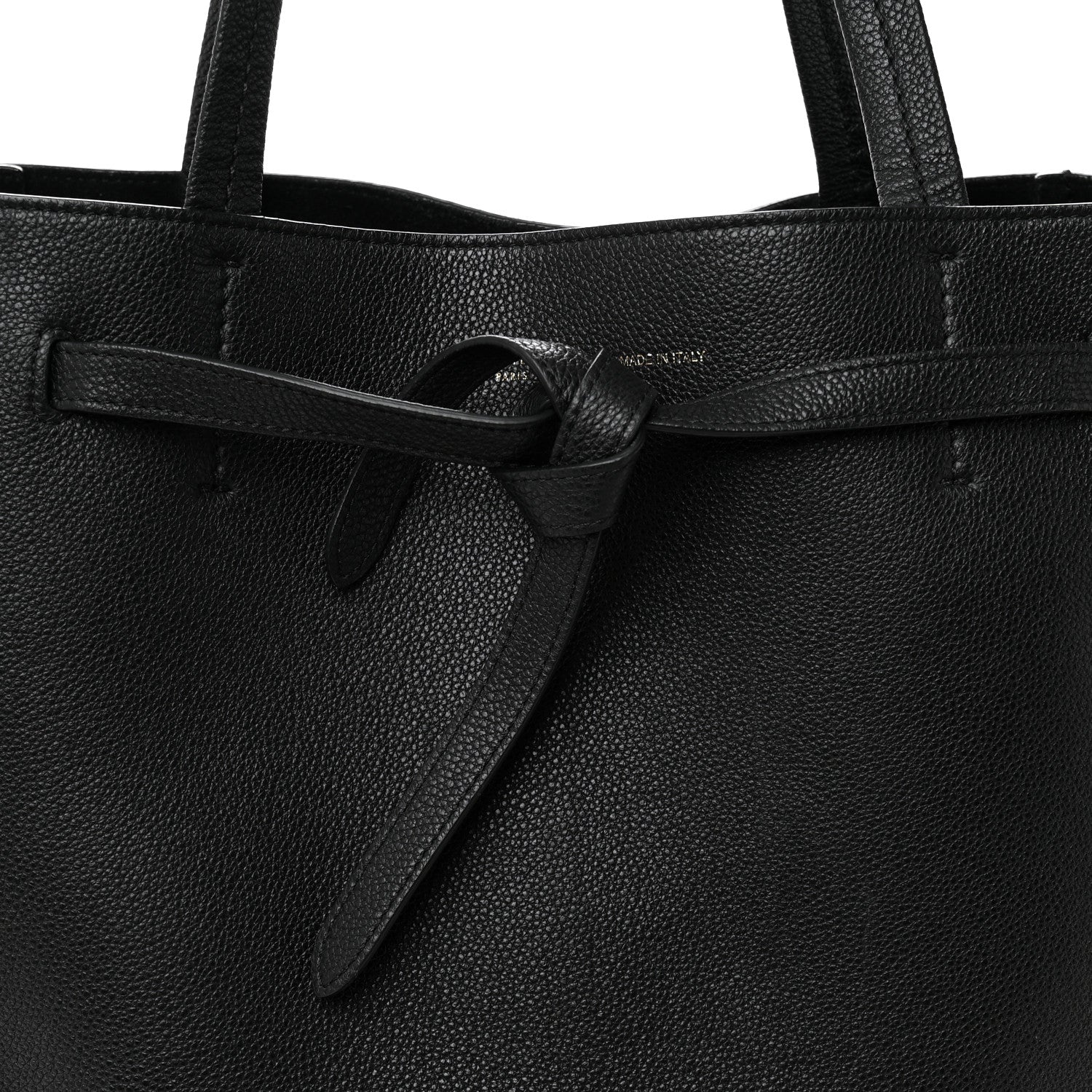 Celine Soft Grained Calfskin Small Belt Cabas Phantom Black 8 of 10