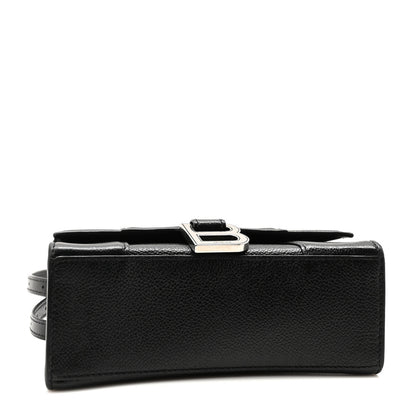 Balenciaga Grained Calfskin Hourglass Top Handle Bag XS Black 4 of 9